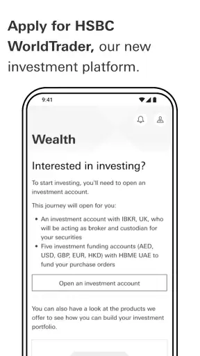 HSBC UAE screenshot