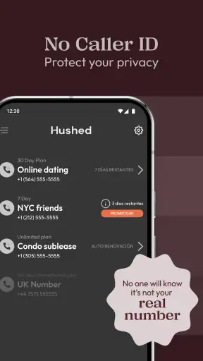 Hushed - رقم الهاتف الثاني screenshot