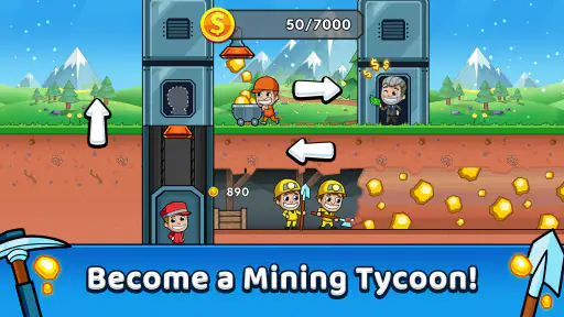 Idle Tycoon: عامل منجم الذهب screenshot
