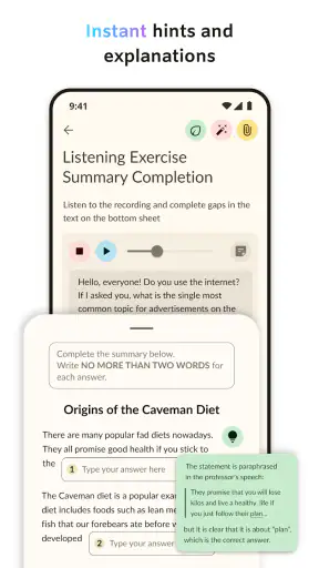 IELTS Exam Preparation App screenshot
