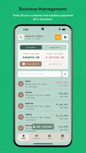 Khata Tracker Business Ledger screenshot