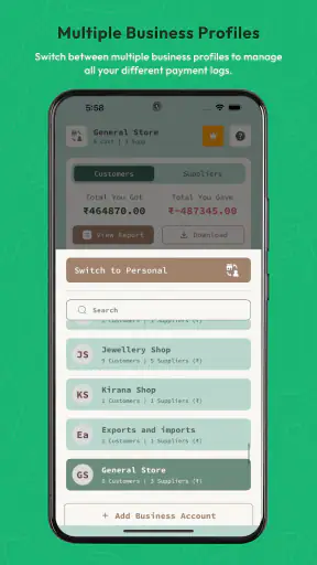 Khata Tracker Business Ledger screenshot