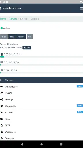 Lemehost screenshot