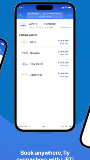 LIFTI Flights Booking screenshot