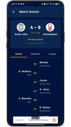 Live Football TV HD Score808 screenshot