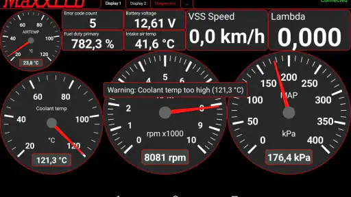 MaxxECU MDash screenshot