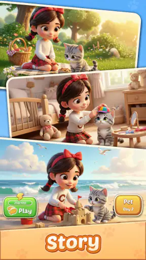 Meowment: Merge & Makeover screenshot