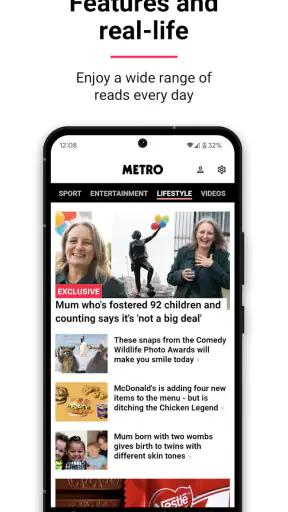 Metro | World and UK news app screenshot