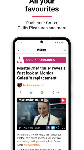 Metro | World and UK news app screenshot