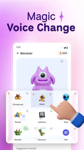 Micy: AI فيديو ومغير الصوت screenshot