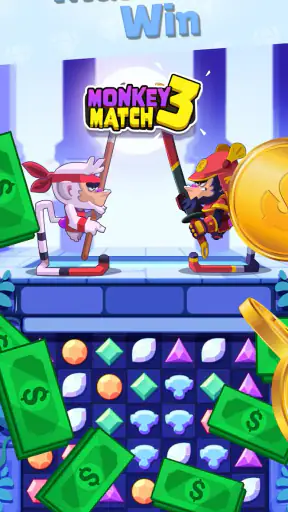 Monkey Match 3: Money Game screenshot