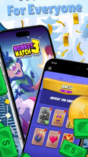 Monkey Match 3: Money Game screenshot