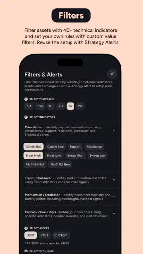 Moondrops AI Crypto Screener screenshot