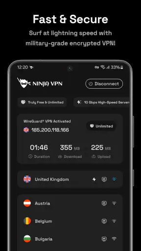 Ninja VPN - Fast & Secure VPN screenshot