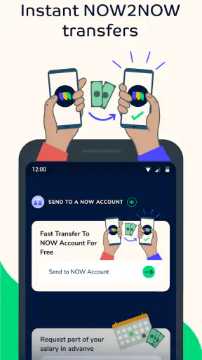 NOW Money: mobile bank account screenshot