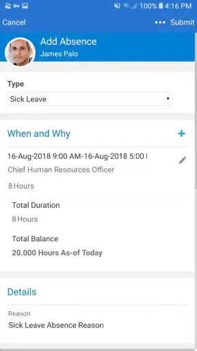 Oracle Fusion Applications screenshot