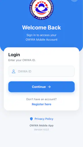 OWWA Mobile App screenshot