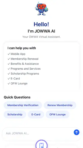 OWWA Mobile App screenshot