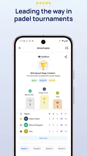 PadelFast - Americano Padel screenshot