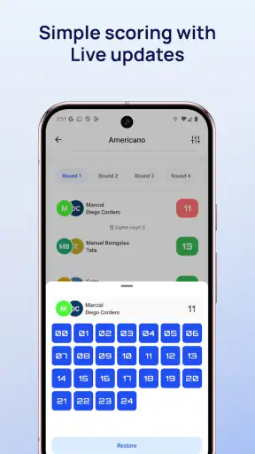 PadelFast - Americano Padel screenshot