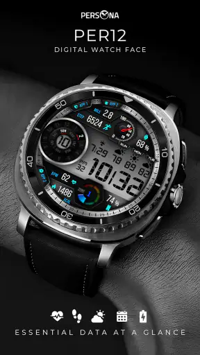 PER12 Digital Watch Face screenshot