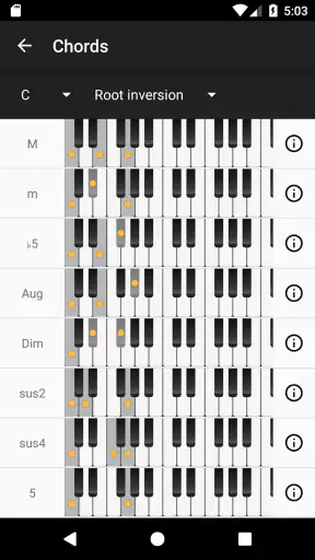 Piano Chords and Scales screenshot
