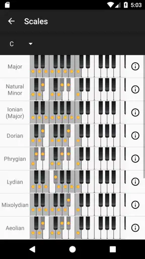 Piano Chords and Scales screenshot