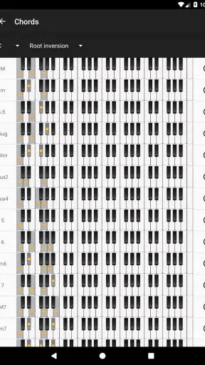 Piano Chords and Scales screenshot
