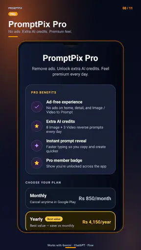 PromptPix -AI Prompt Generator screenshot