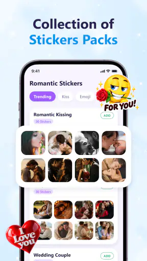 Romantic Stickers WAStickers screenshot