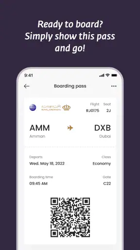 Royal Jordanian Airlines screenshot