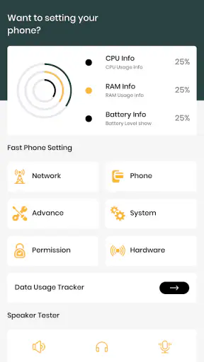 Settings App screenshot