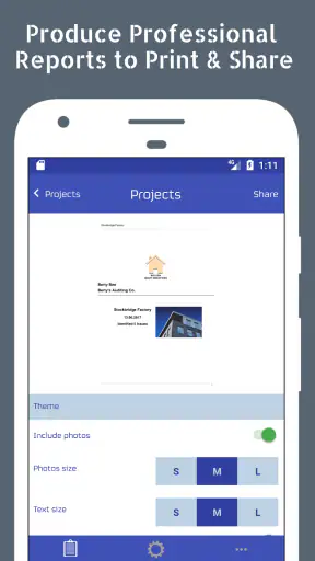 Snag List - Site Audit Reports screenshot