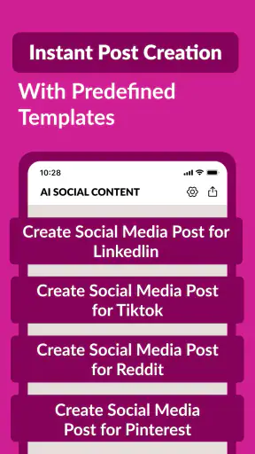 Social Media Content Generator screenshot