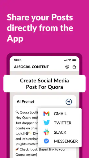 Social Media Content Generator screenshot