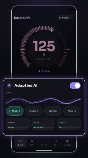 SoundLift: مضخم ومعزز الصوت screenshot