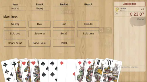 Spletni Tarok - valat.si screenshot