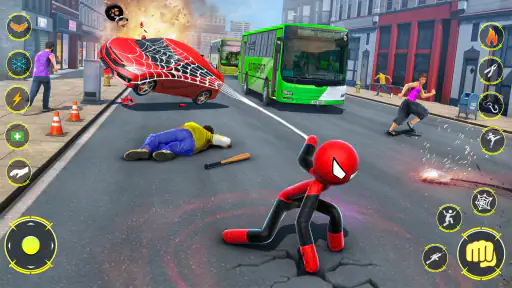 Stickman حبل بطل لعبة العنكبوت screenshot
