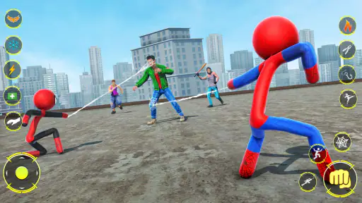 Stickman حبل بطل لعبة العنكبوت screenshot