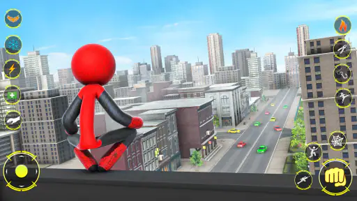 Stickman حبل بطل لعبة العنكبوت screenshot