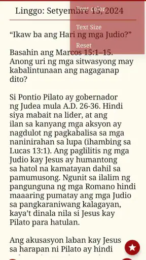 Tagalog: Sabbath School Lesson screenshot