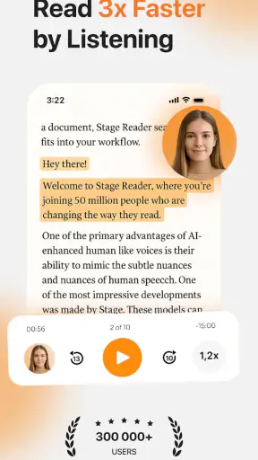 Text to Speech ePub PDF: Stage screenshot