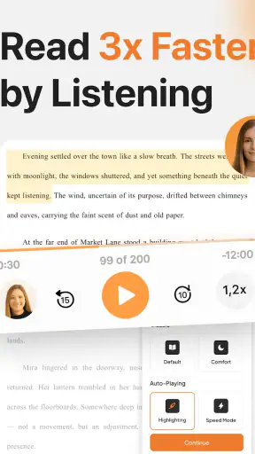 Text to Speech ePub PDF: Stage screenshot