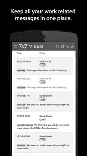 Vibes Staffing screenshot