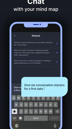 VisualMind: AI MindMap/Chatbot screenshot
