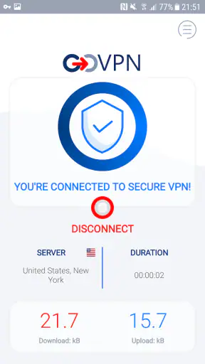 VPN وحماية بروكسي وآمنة GOVPN screenshot