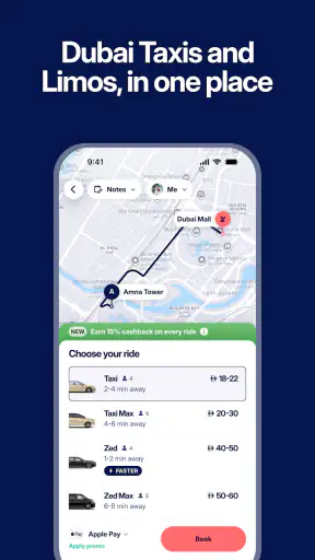Zed: Dubai Taxi & Premium Cars screenshot