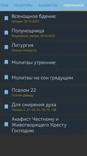 Церковные службы и молитвослов screenshot