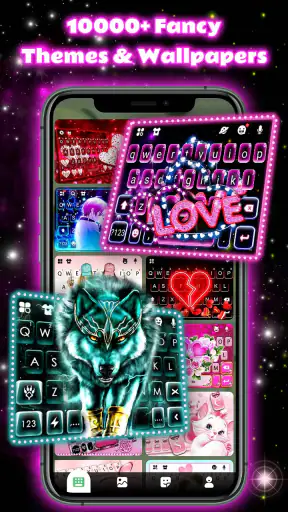 الكيبورد Neon Love screenshot