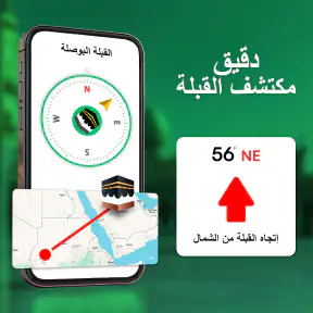 بوصلة القبلة・اتجاه الصلاة screenshot